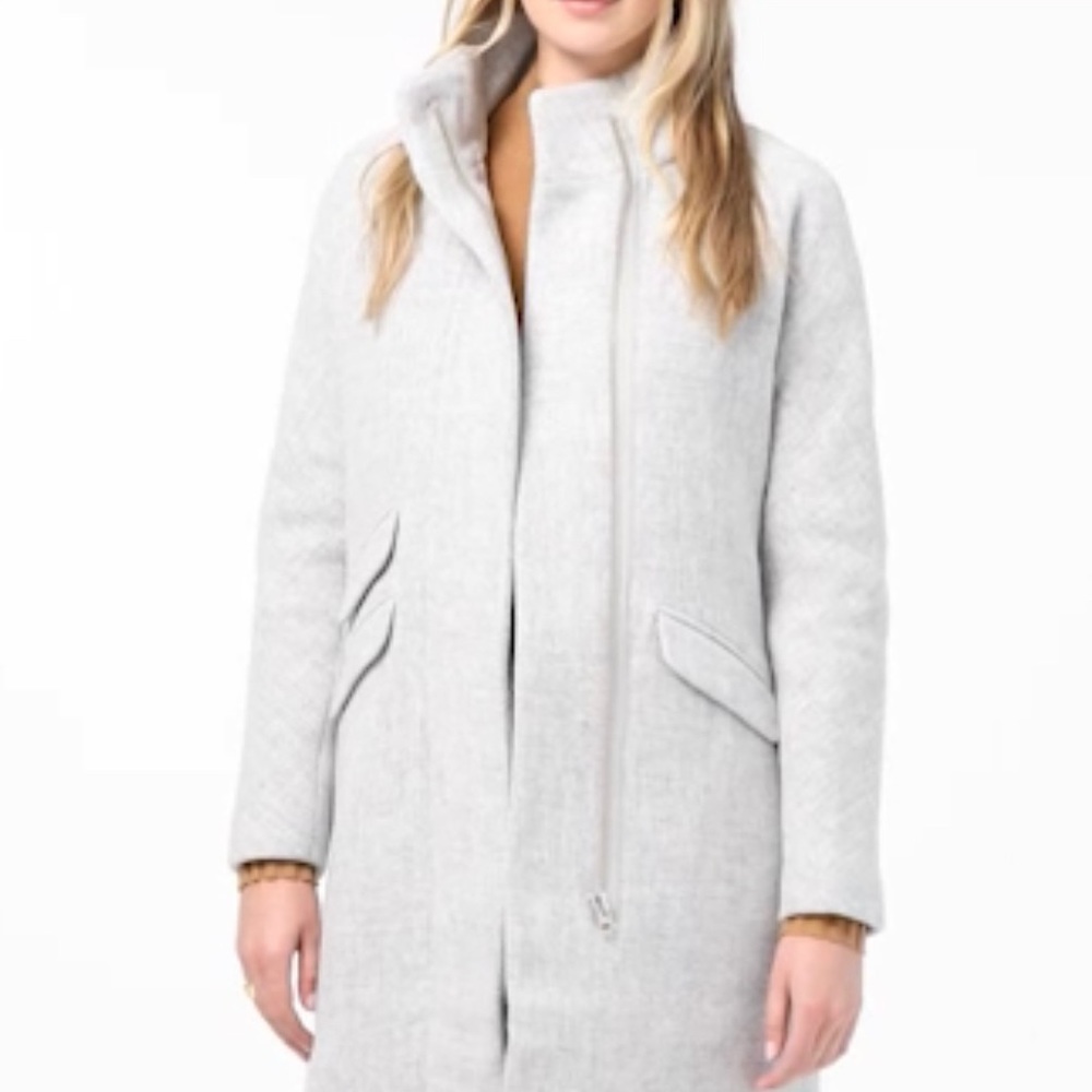 J.Crew NWT Grey Stadium Wool Cocoon Coat | Size 0